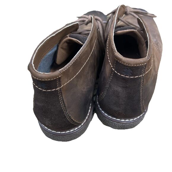 Lucky Brand Shoes Mens Size 11 Leather Ankle Boot Chukkas Lace Up Brown - Picture 2 of 6